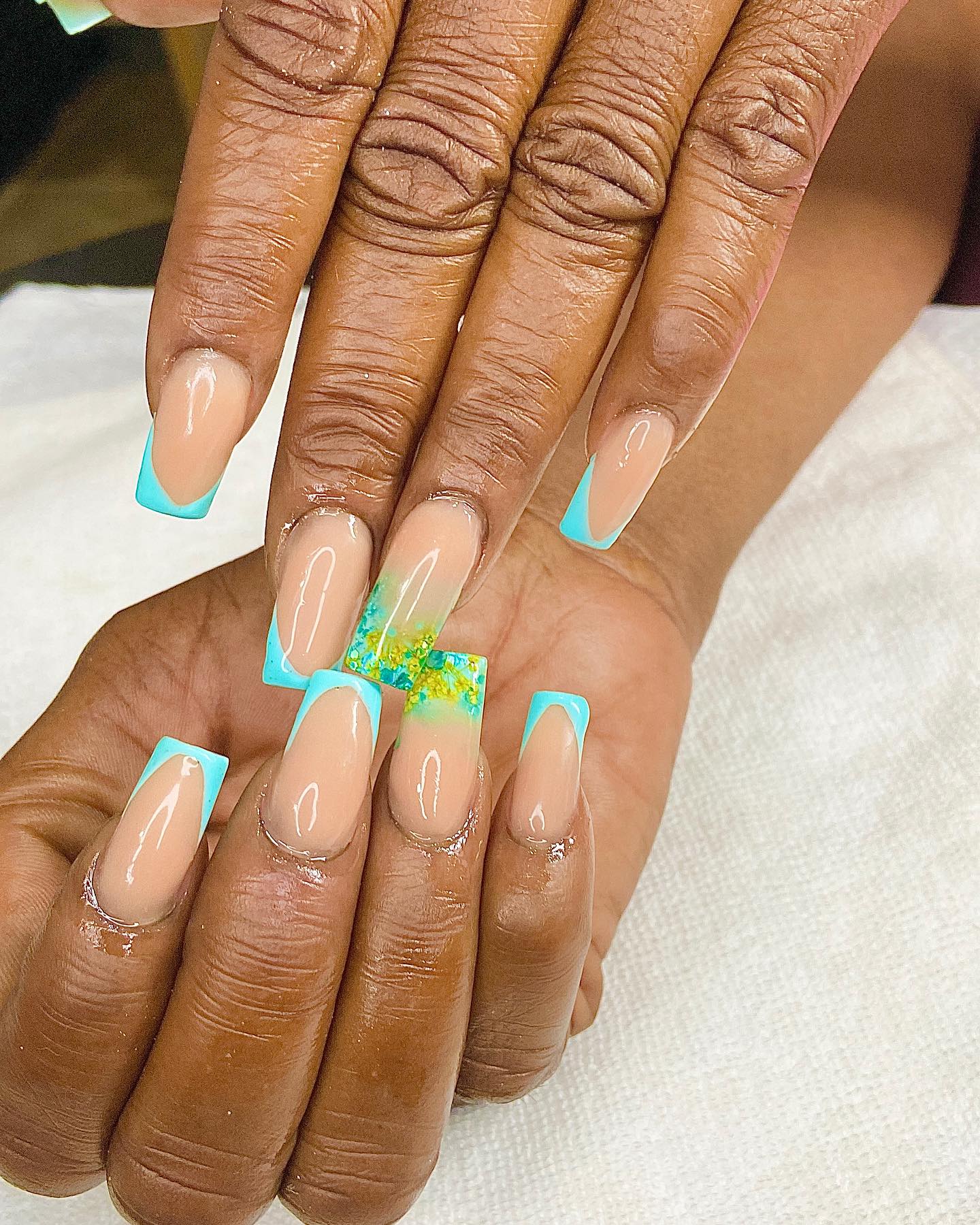 Artistic French Tip Nails