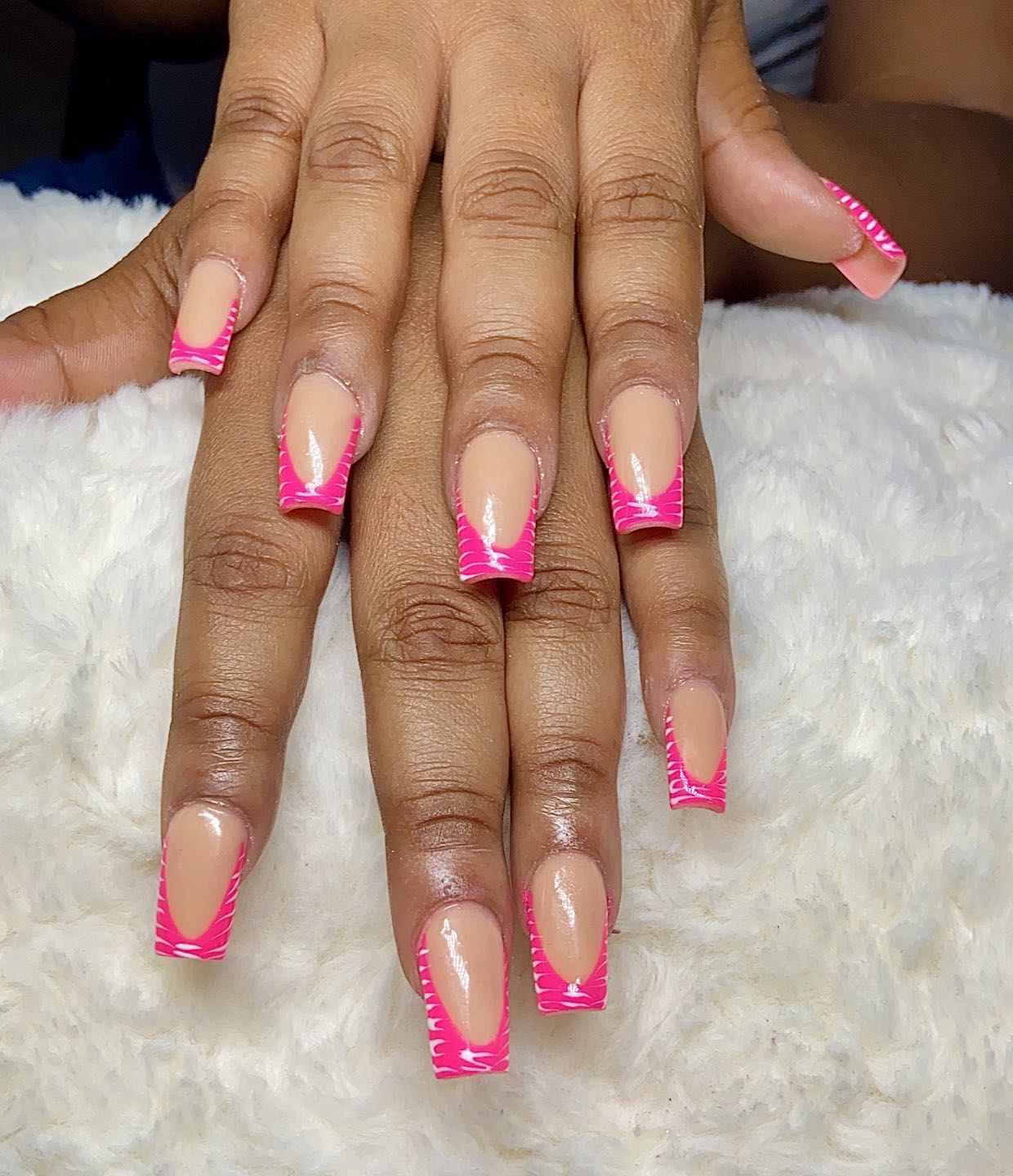 Stylish Pink and Nude Nails