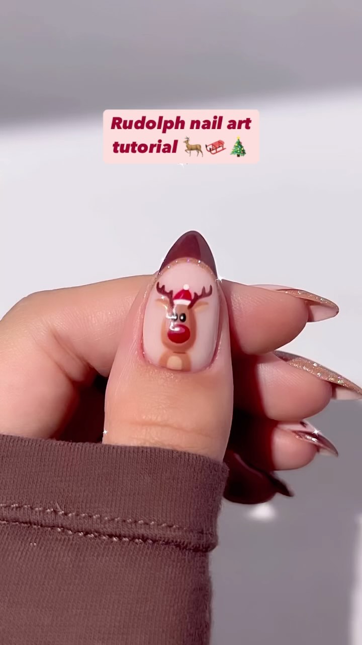 Rudolph Nail Art Tutorial