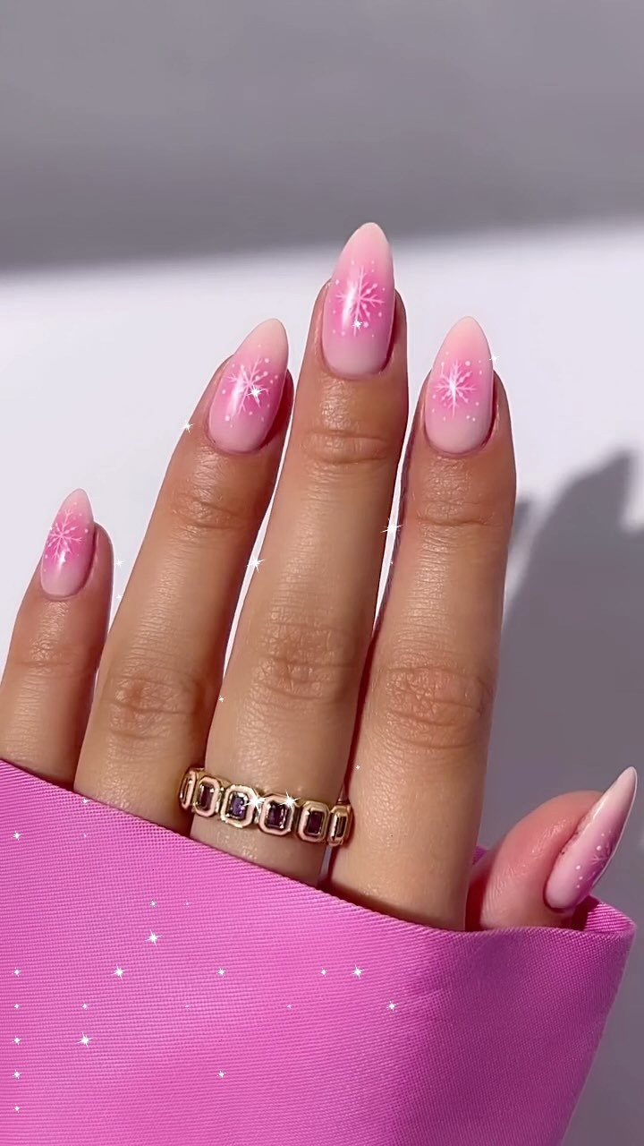 Elegant Pink Stiletto Nails