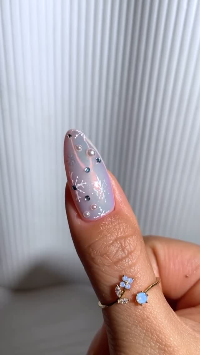 Elegant Snowflake Nail Art